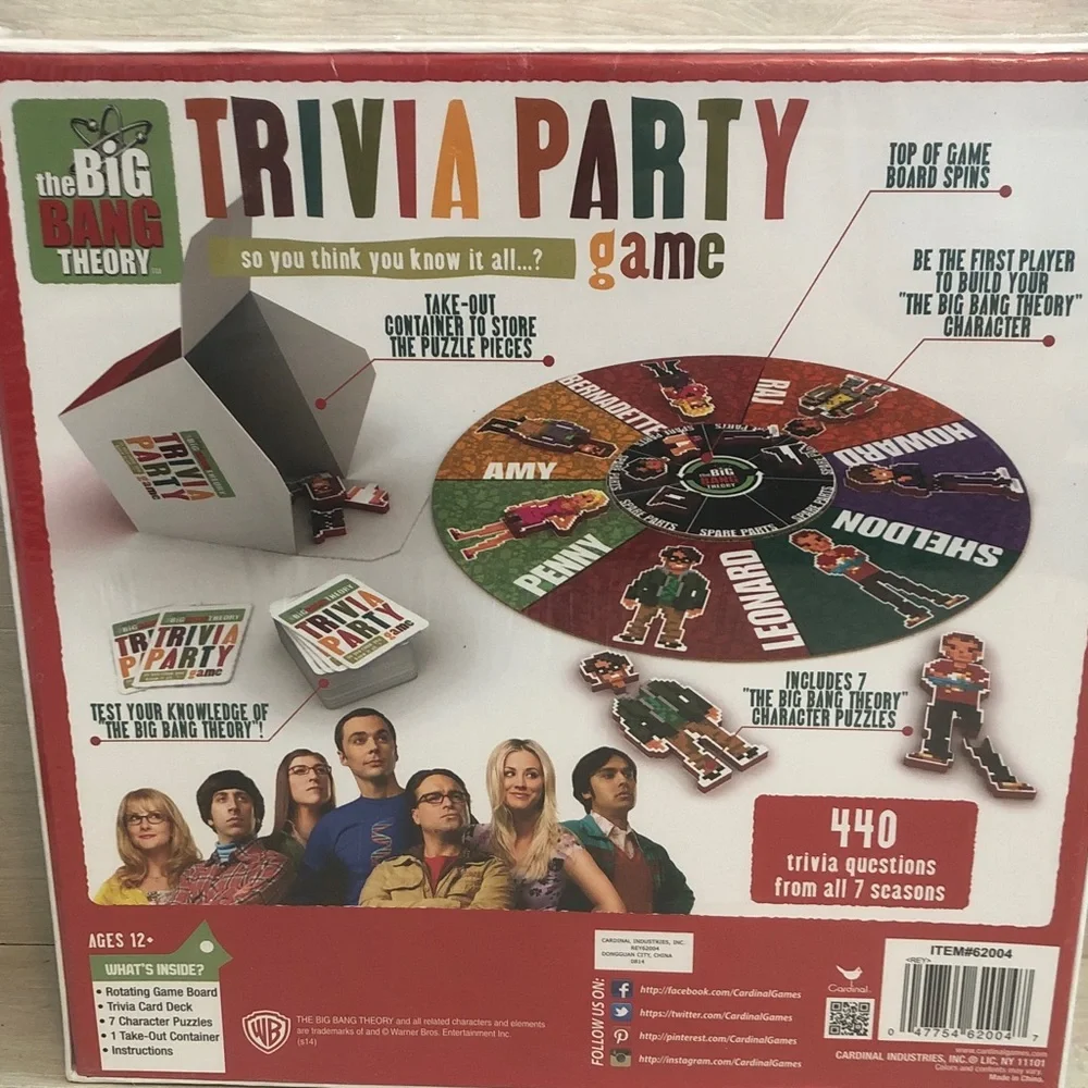 The Big Bang Theory Trivia Party Game 440 Questions From All 7 Seasons NEW NIB